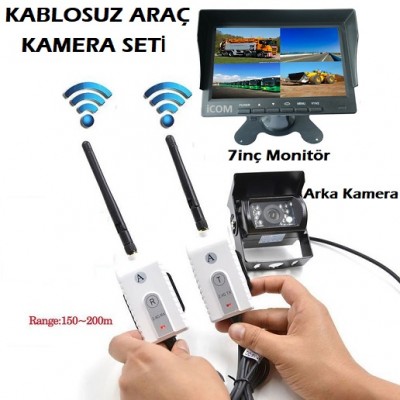 Kablosuz Kamyon Otobüs Kamera Seti Monitör dahil 2.4Ghz WM-240