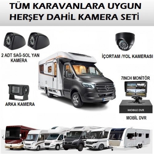 4 Kameralı Kayıtlı Karavan Kamera Sistemi AR-20