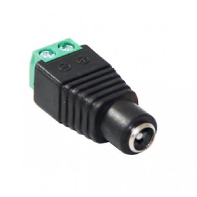 Vidalı Klemensli Kamera Güç Jakı - Dişi Jak İcom