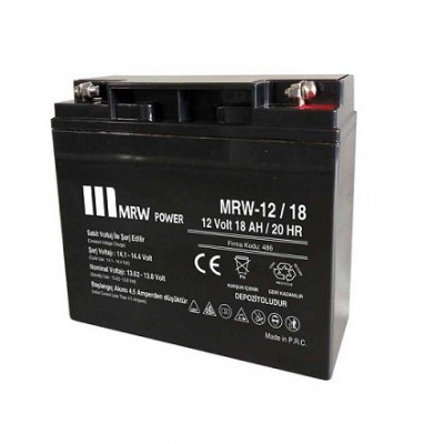 Mervesan 12V 18AH Kuru Tip Bakımsız Akü MRW-12/18