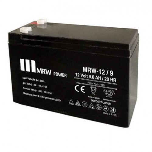 Mervesan 9 Ah / 12V Kurşun / Asit Kuru Tip Akü Mrw-12/9