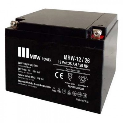 Mervesan 26 Ah / 12V Kurşun / Asit Kuru Tip Akü Mrw-12/26