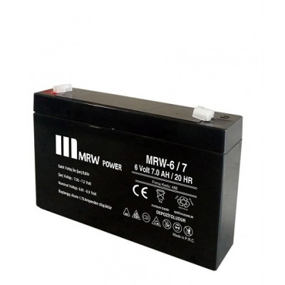 Mervesan 6 Volt 7 Ah Kuru Tip Akü Mrw-6/7