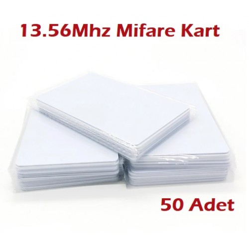 Mifare Kart 13,56 Mhz Rfid Kart Okuyucularla Uyumlu 50 Adet