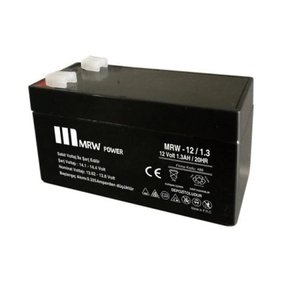 Mervesan 12V 1.3AH Kuru Tip Bakımsız Akü MRW-12/1.3