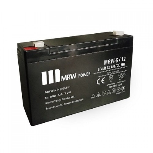 Mervesan 6 Vdc 12Ah Kuru Tip Akü Mrw-6/12