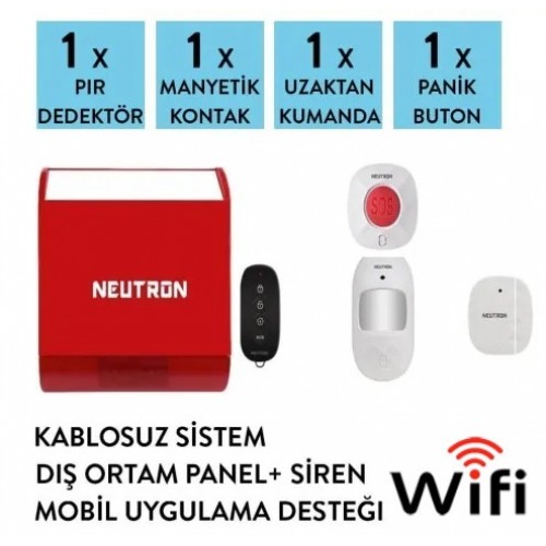 Neutron WİFİ Dış Ortam Kablosuz Alarm Seti