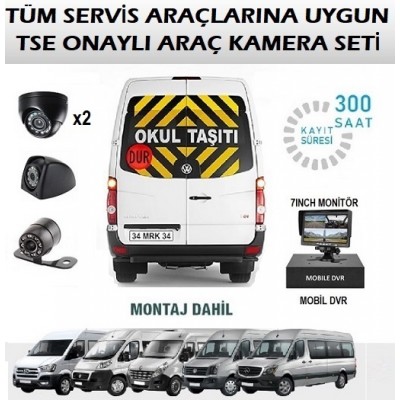Okul Servisi Kamera Seti TSE Uygun 300 Saat Kayıtlı ICS-71