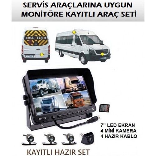 Okul Servisi Kamera Seti Sd Kart Kayıtlı ICS-61
