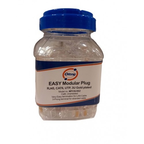 ORİNG MPC6U3EZ CAT6 U/UTP SNAP IN MODULAR PLUG 3U (100 ADET) İCOMG-3EZ