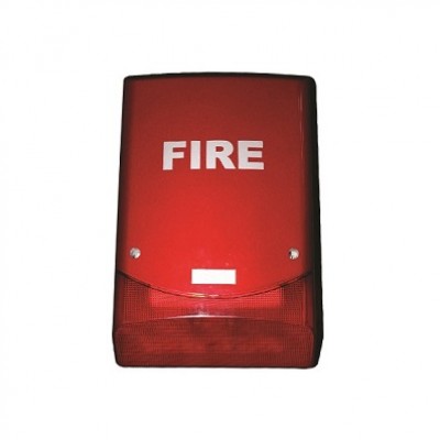 PS128H-F 6 Ledli Dinamik Flaşörlü 24V DC Kırmızı Harici Siren