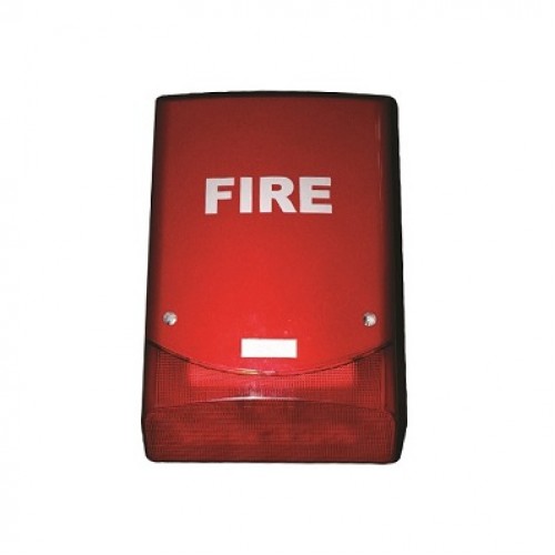 PS128H-F 6 Ledli Dinamik Flaşörlü 24V DC Kırmızı Harici Siren