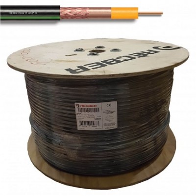 Reçber RG6 U6 Cu/Cu ClassB Siyah/Yeşil 500mt. Anten Kablosu