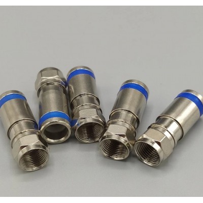 Rg6 Sıkmalı F Konnektör - 10 Adet İcom