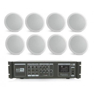 Tavan Hoparlör ve Amfi Ses Sistemi Paketi Trafolu 8'li ICM-403