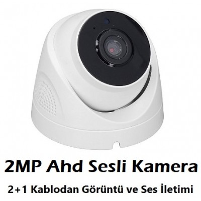 2MP Sesli Ahd Dome Güvenlik Kamerası Dahili Mikrofonlu IC-171