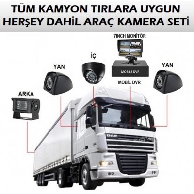 AR-16 4 Kameralı Kayıtlı Kamyon, Tır Araç Kamera Sistemi