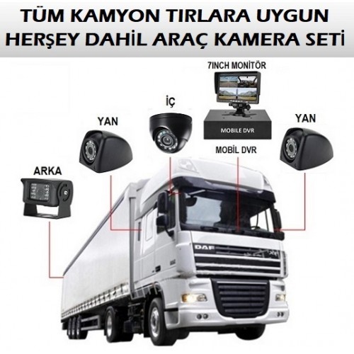 AR-16 4 Kameralı Kayıtlı Kamyon, Tır Araç Kamera Sistemi