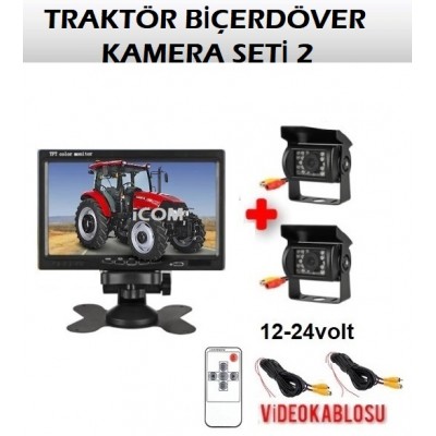 Traktör ve Biçerdöver 2 Kameralı Araç Kamera Seti IC-44 