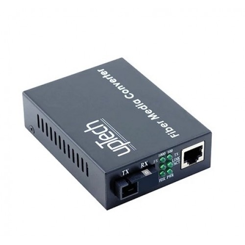 Uptech KX1058SA 10/100/1000Mbps Single Mode WDM TX1310/RX1550nm Media Converter