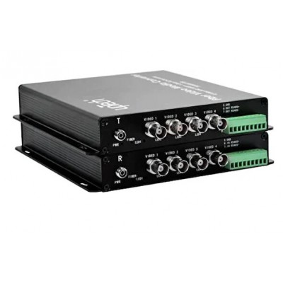 Uptech KX1075 Fiber Media Converter - 4 Video 1 Data Ahd 1080P