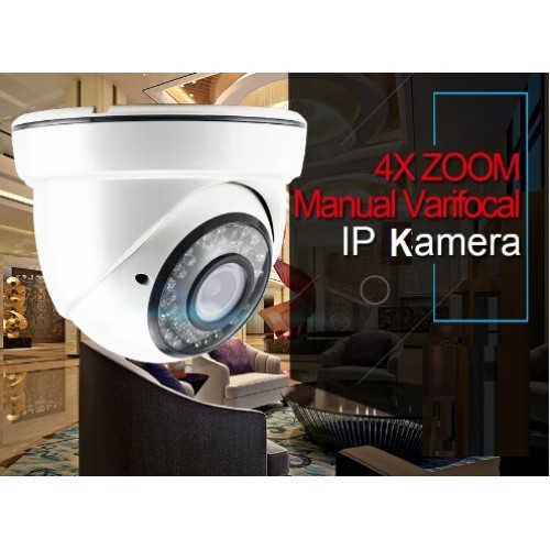 5MP 2.8-12mm Varifocal Lens Poeli IP Dome Kamera ICM-449