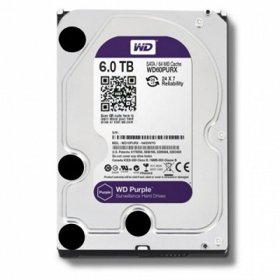 WD Purple 6TB 64MB SATA III 7-24 Güvenlik Harddiski