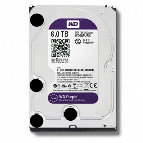 WD Purple 6TB 64MB SATA III 7-24 Güvenlik Harddiski