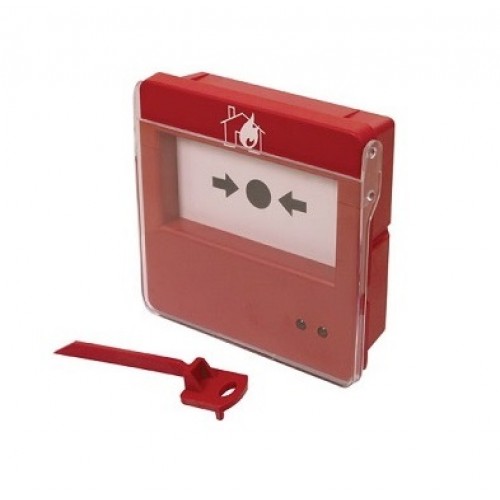 FX-105.NC Fıremax Flash LED ve Şeffaf Çerçeveli Yangın İhbar Butonu