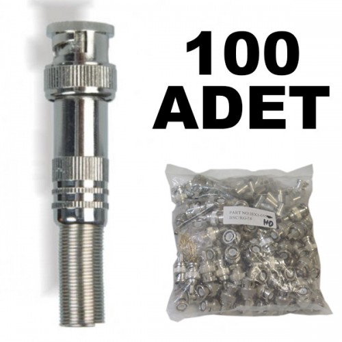 100 adet Yaylı BNC Konnektör