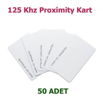 125 kHz Proximity Kart Göster Geç Akıllı Manyetik Kart 50 lik