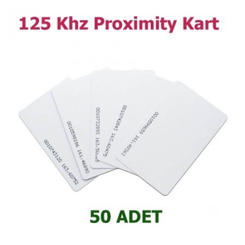 125 kHz Proximity Kart Göster Geç Akıllı Manyetik Kart 50 lik
