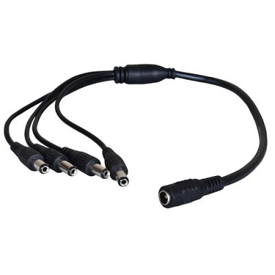 Dc 12V 4 Port Power Jak Jack Çoklayıcı Kablo 4 Erkek 1 Dişi Uç