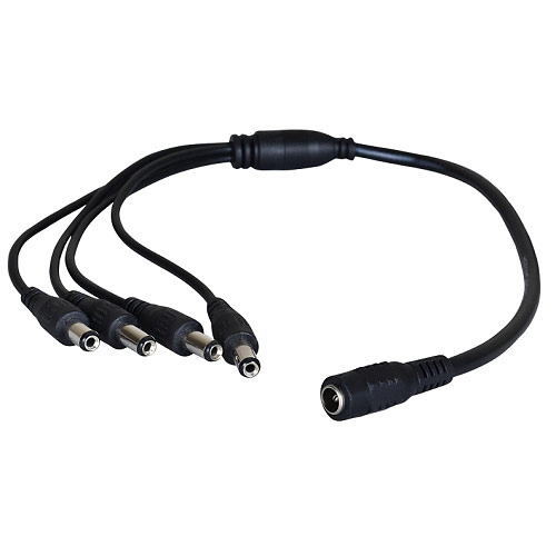Dc 12V 4 Port Power Jak Jack Çoklayıcı Kablo 4 Erkek 1 Dişi Uç